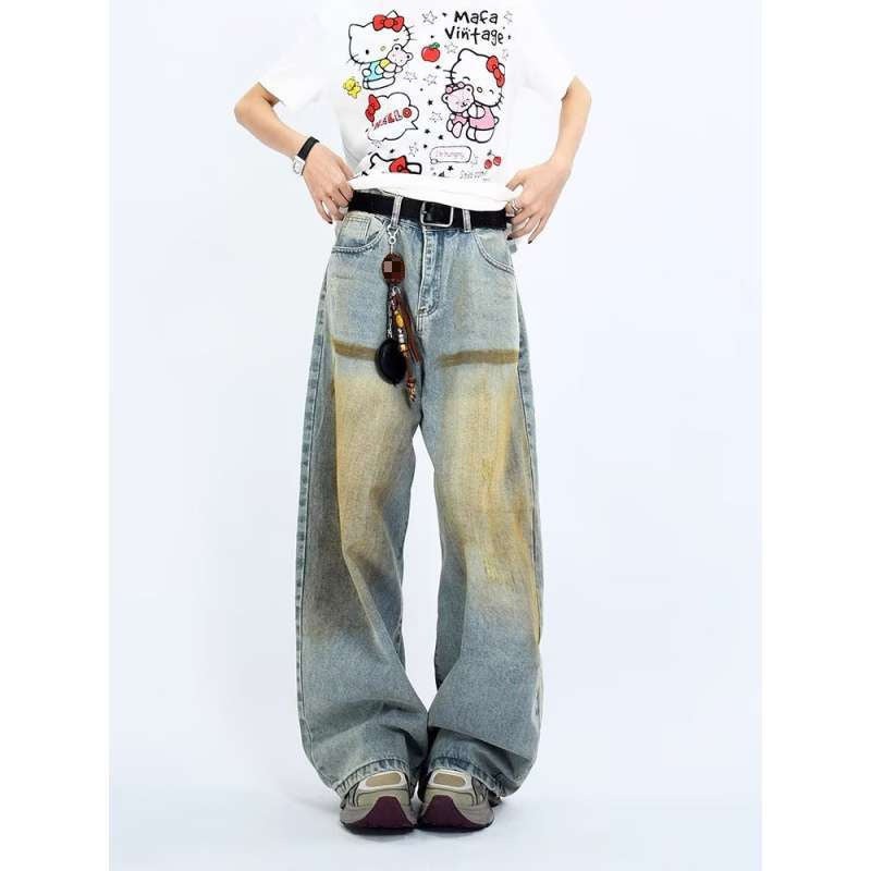 Unisex Classic Denim Jeans Loose Fit Daily Outdoor Wear - Image 2