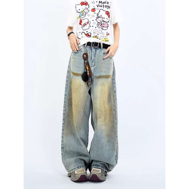 Unisex Classic Denim Jeans Loose Fit Daily Outdoor Wear - Image 5