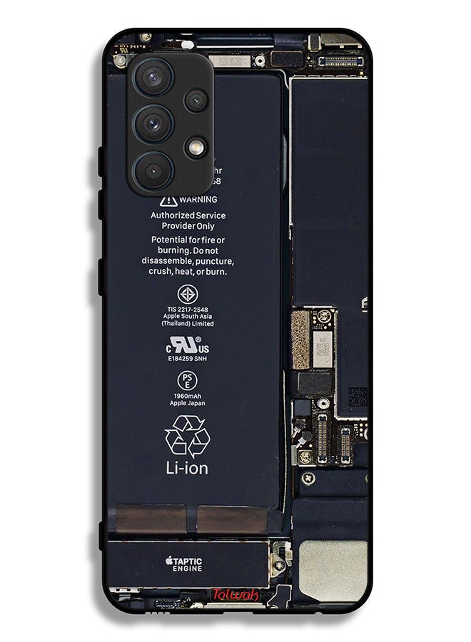 Tolwak Samsung Galaxy A32 4G Protective Case Cover Phone Circuit Pattern - Image 1