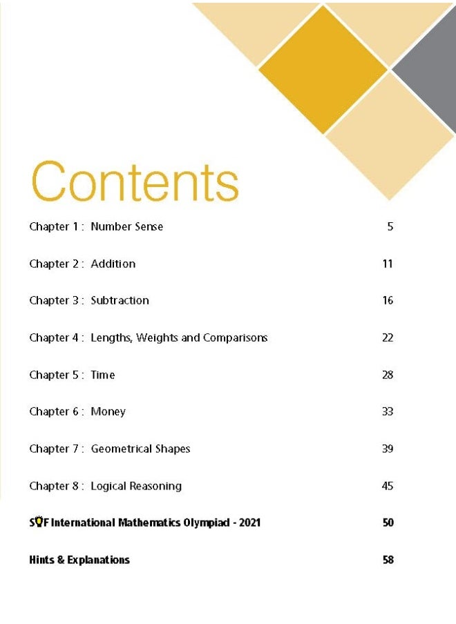 International Mathematics Olympiad (IMO) Work Book for Class 1 - MCQs, Previous Years Solved Paper and Achievers Section - Olympiad Books For 2022-2023 Exam  - Image 2