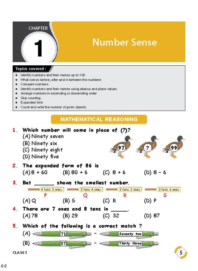 International Mathematics Olympiad (IMO) Work Book for Class 1 - MCQs, Previous Years Solved Paper and Achievers Section - Olympiad Books For 2022-2023 Exam  - Image 3