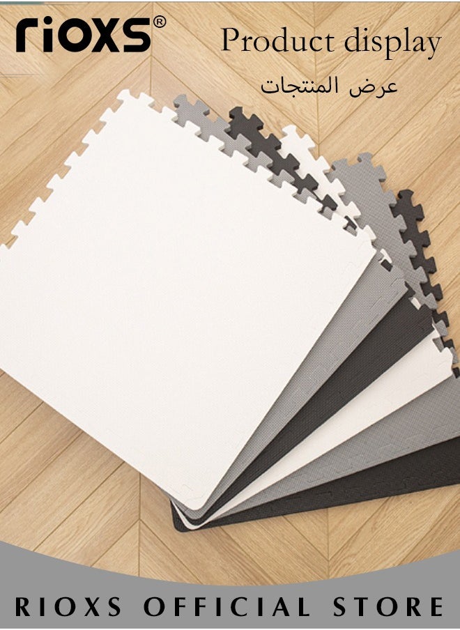 ريوكس 12 قطعة إيفا رغوة الكلمة حصيرة (مع شريط الختم) 30 * 30 * 2.5 سم الستايروفوم حصيرة اللياقة البدنية حصيرة واقية لمعدات المنزل واللياقة البدنية وسادة قابلة للغسل غير قابلة للانزلاق  - Image 4