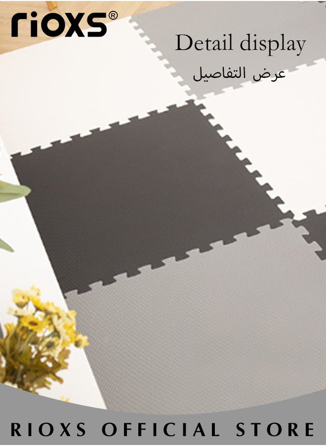 ريوكس 12 قطعة إيفا رغوة الكلمة حصيرة (مع شريط الختم) 30 * 30 * 2.5 سم الستايروفوم حصيرة اللياقة البدنية حصيرة واقية لمعدات المنزل واللياقة البدنية وسادة قابلة للغسل غير قابلة للانزلاق  - Image 5