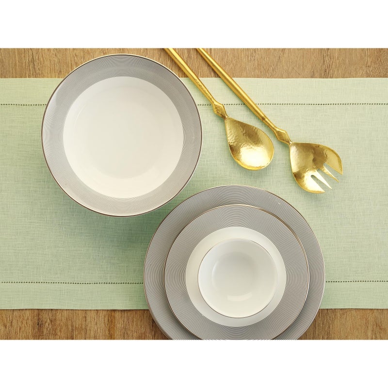 Solino Home Sage Green Linen Table Runner 48 Inch - 100% Pure Linen Classic Hemstitch Table Runner 14 x 48 Inch - Machine Washable Dining Table Runner for Fall  Thanksgiving  Christmas Decor - Image 3