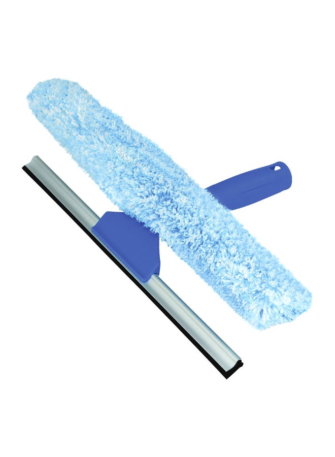 أنجر 921061 طقم ممسحة مايكروفايبر وأداة تنظيف النوافذ الإحترافي من أزرق 20 × 33.7 × 10.2 سم - Image 1