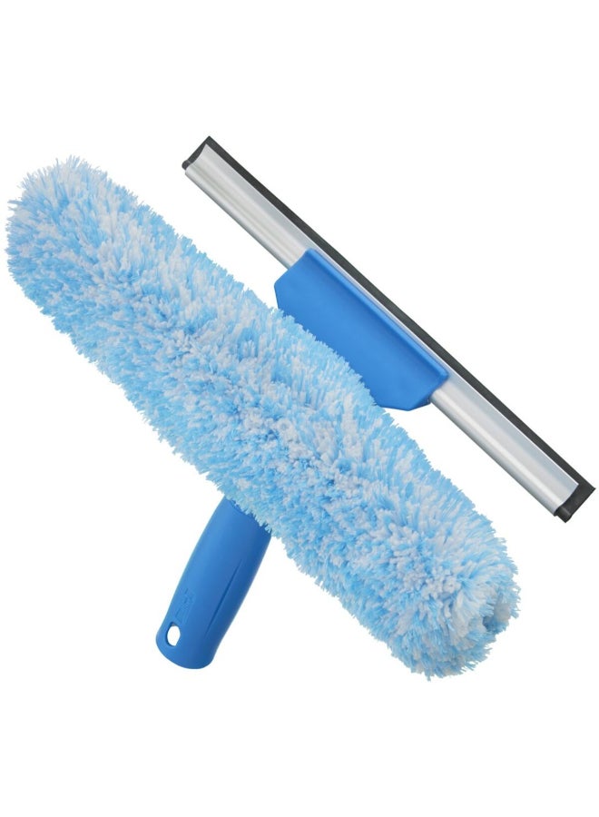 أنجر 921061 طقم ممسحة مايكروفايبر وأداة تنظيف النوافذ الإحترافي من أزرق 20 × 33.7 × 10.2 سم - Image 2