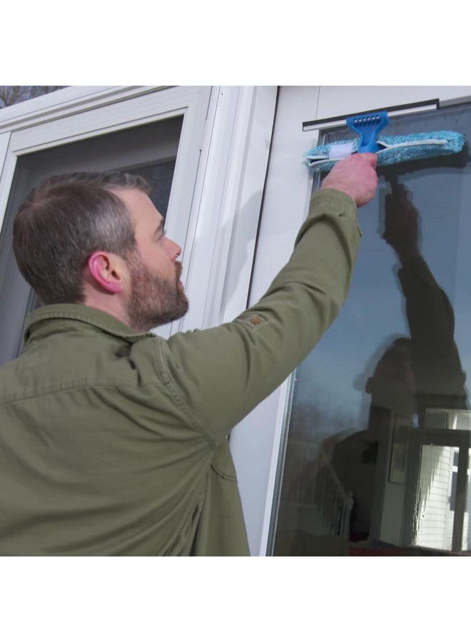 أنجر 921061 طقم ممسحة مايكروفايبر وأداة تنظيف النوافذ الإحترافي من أزرق 20 × 33.7 × 10.2 سم - Image 3