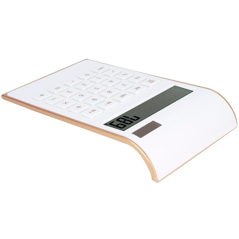 Portable 10 Digit Calculator: Dual Power, Tilted LCD Display, Ergonomic Wide Keyboard - Compact Solar Calculator for Office Home Financial Use - Image 3