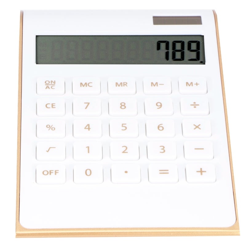 Portable 10 Digit Calculator: Dual Power, Tilted LCD Display, Ergonomic Wide Keyboard - Compact Solar Calculator for Office Home Financial Use - Image 2