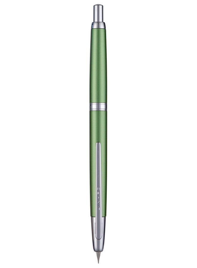 Wikult Jinhao 10 Press Fountain Pen with Box, Sea Pine Green Retractable Fine Nib with Converter Set (Silver Clip) - Image 2