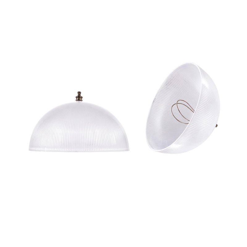 Aspen Creative 28007-75-2, Clip-on Dome Shade in Clear Finish, 8" Diameter x 4" Height, 2 Pack - Image 1