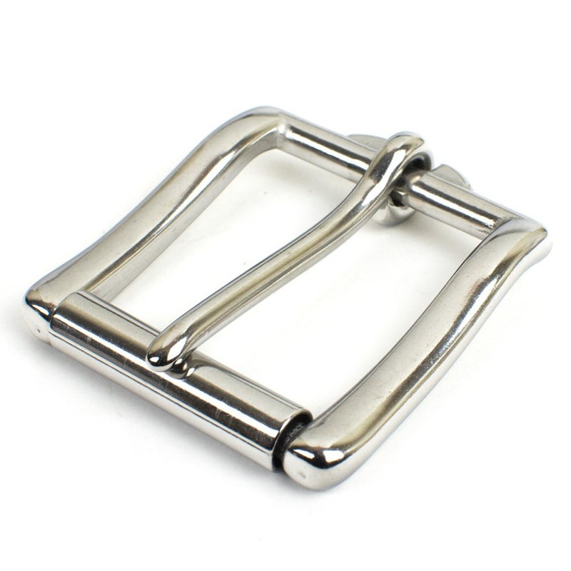 Nickel Smart Heavy Duty Stainless Steel Roller Buckle -1½ Inch Certified Nickel Safe Belt Buckle with Polished Finish - Image 5