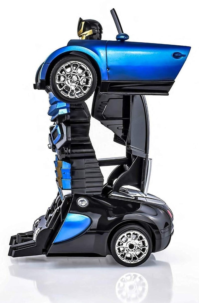 Tec Tavakkal Plastic Battery Operated Converting Car to Robot, Robot to Car Automatically, Robot Toy, with Light and Sound for Kids Indoor and Outdoor 3 Year, Pack of 1 (Blue) - Image 5