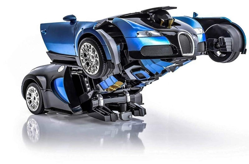 Tec Tavakkal Plastic Battery Operated Converting Car to Robot, Robot to Car Automatically, Robot Toy, with Light and Sound for Kids Indoor and Outdoor 3 Year, Pack of 1 (Blue) - Image 4