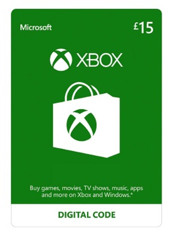Xbox UK Gift Card £15 | Xbox Store Credit UK