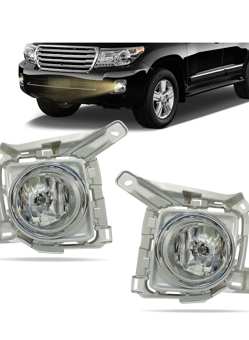 Toyota Land Cruiser 2012 Fog Lamp Set – Halogen Bulb H16 12V/28W, Clear Glass Lens, Model LC2012TY-CH - Image 1