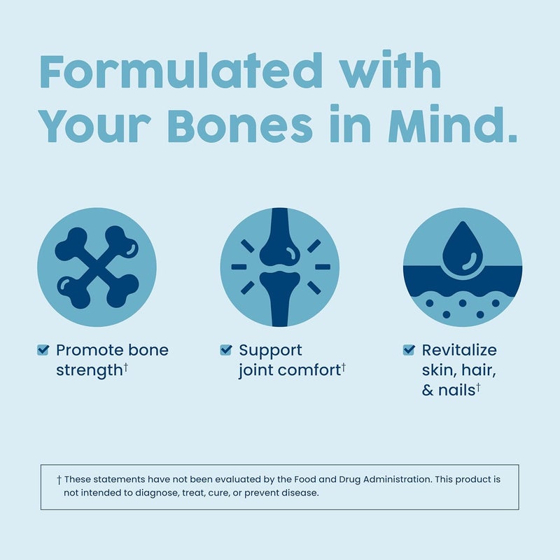 NativePath Bone Health Collagen Peptides Type 1  3 with Fortibone and Verisol 79 Ounce 30 Servings - Image 4