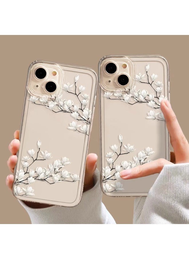 ShebSheb Designed for iPhone 14 Case ,Clear Flower Soft & Flexible Shockproof Floral Women Phone Cover  - Image 2