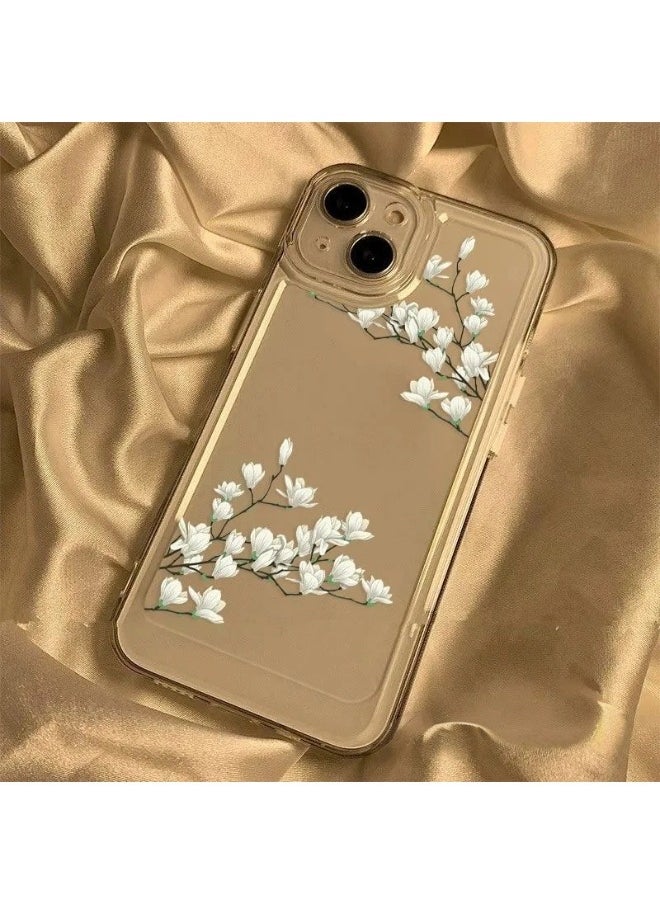 ShebSheb Designed for iPhone 14 Case ,Clear Flower Soft & Flexible Shockproof Floral Women Phone Cover  - Image 3