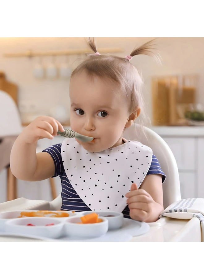 PandaEar 7 Pack Silicone Weaning Spoons - Self Feeding Toddler Spoons for 4-6 Months, Baby Led Weaning - Image 2