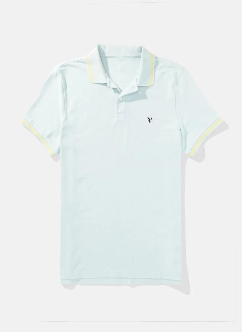 امريكان ايجل Tipped Flex Pique Short Sleeve Polo Shirt