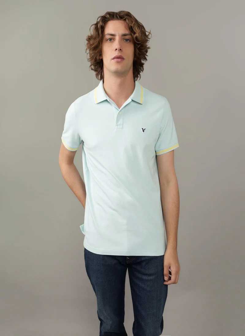 امريكان ايجل Tipped Flex Pique Short Sleeve Polo Shirt