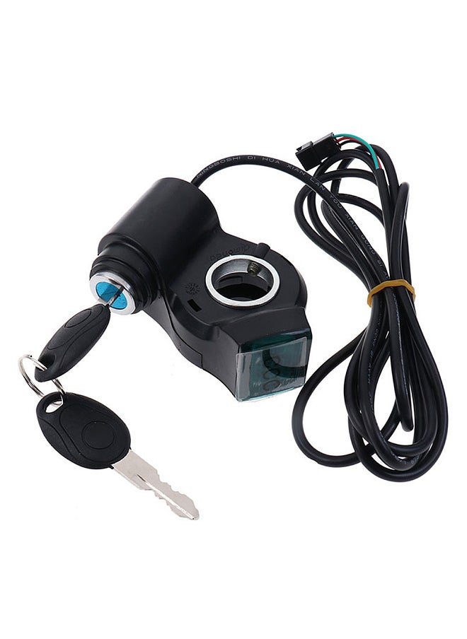 Generic - Electric Scooter Ignition Lock Handlebar Control Switch Thumb Throttle with Keys Compatible for Kugoo M4 - Image 1