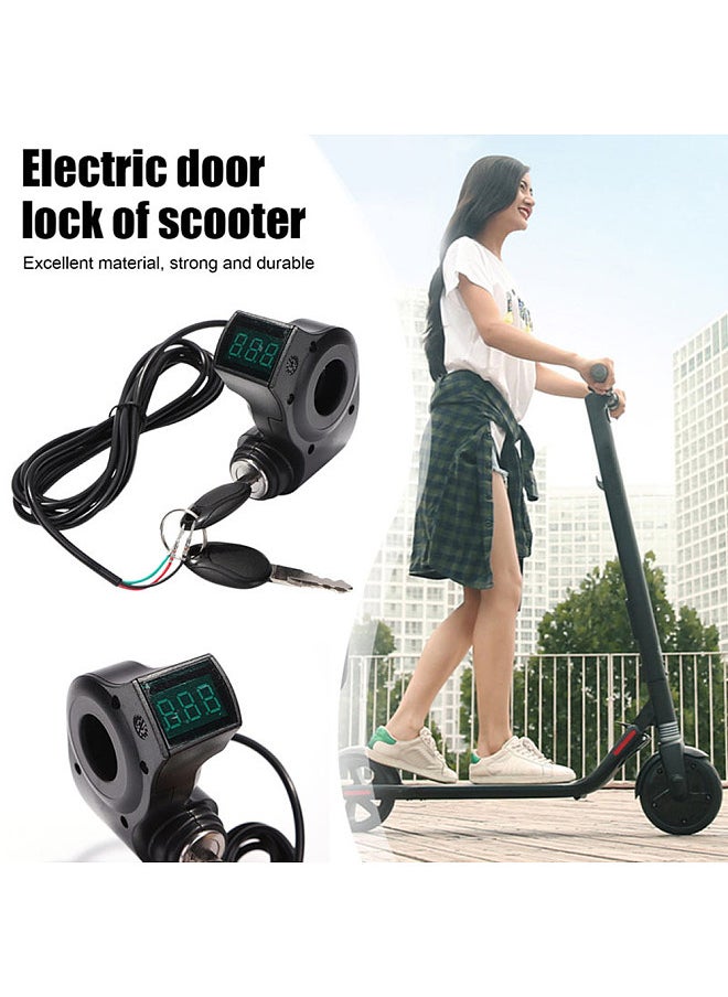 Generic - Electric Scooter Ignition Lock Handlebar Control Switch Thumb Throttle with Keys Compatible for Kugoo M4 - Image 1