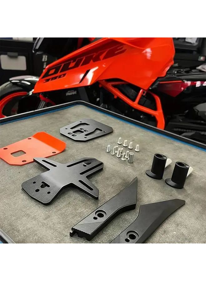 Black Motorcycle License Plate Holder Turn Signal Bracket Kit For KTM 390 Duke 2024 - Image 3