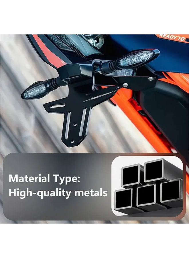 Black Motorcycle License Plate Holder Turn Signal Bracket Kit For KTM 390 Duke 2024 - Image 2
