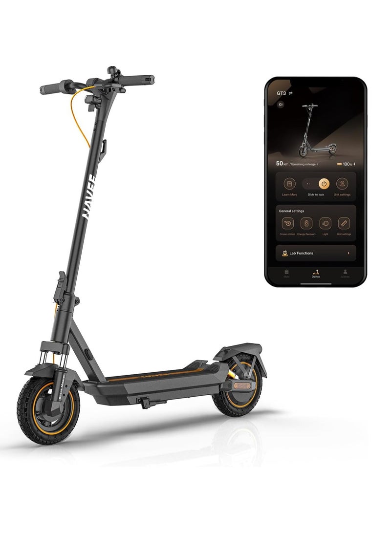 NAVEE Electric Scooter GT3, 25Km/H Max Speed and max Range 50Km, 700W Motor, Dual Suspension, Anti-Skid TCS 120Kg Max Load, Foldable,Supports Apple Find My - Image 1
