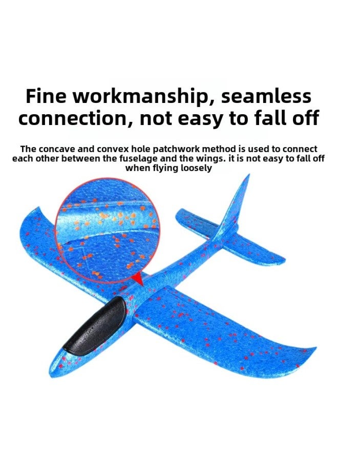 Foam Aircraft 44cm Hand Throwing Foam Aircraft Outdoor Children's Toy Gliding Swing Aircraft Model Sliding Toy-Color:Blue Foam Aircraft 44cm ]  - Image 5