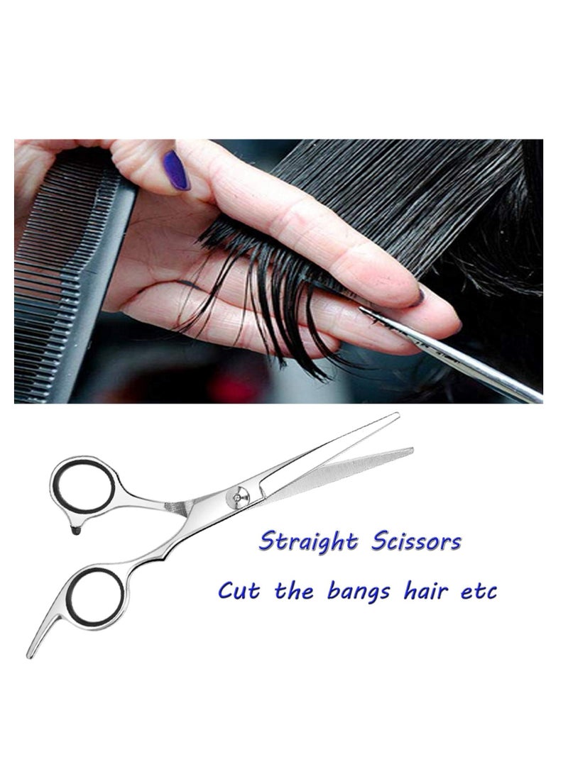 Essoy professional hair cutting scissors shears 6.5 inches stainless steel haircut scissor with fine adjustment screw for home salon barber hairdressing scissor for women men kids