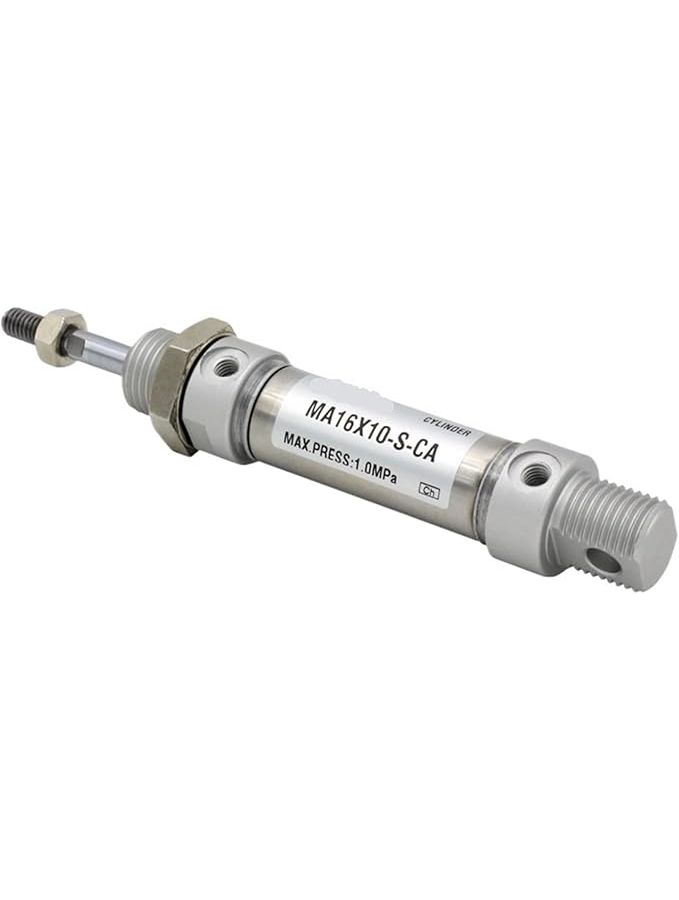 MA16 Double Acting Mini Pneumatic Cylinder 45SCA Stainless Steel 10 25 200 250 300mm Stroke Air Pressure - Image 1