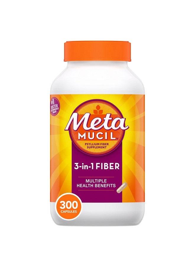 Metamucil Daily Psyllium Husk Powder Supplement 3In1 Fiber For Digestive Health Plant Based Fiber 300Ct Capsules - Image 2