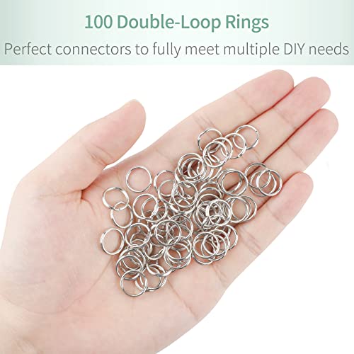 Pawfly 100 Pack 1/2 Inch Split Key Rings Mini Jump Rings Dog Tag Ring with Double Loops Small Metal Rings Connectors for Car Keys, Jewelry Necklaces Bracelets Earrings Crafts Ornaments and DIY Arts - Image 4