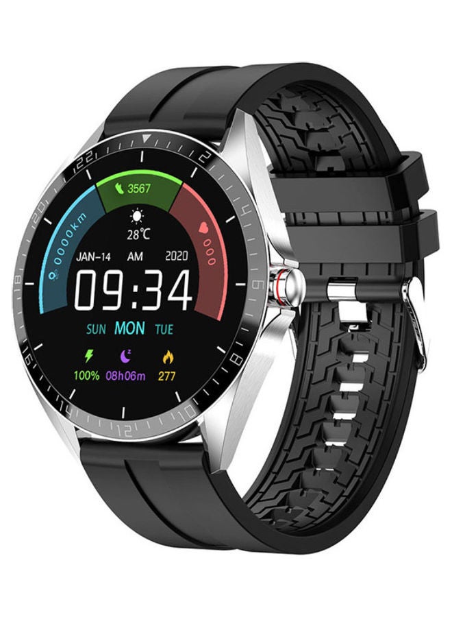 NIBEMINENT GW16T Waterproof Smart Watch Silver Black - Image 1
