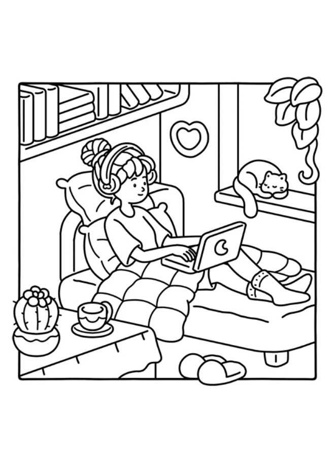 Cozy Time Coloring Book for Adults and Children - Image 3