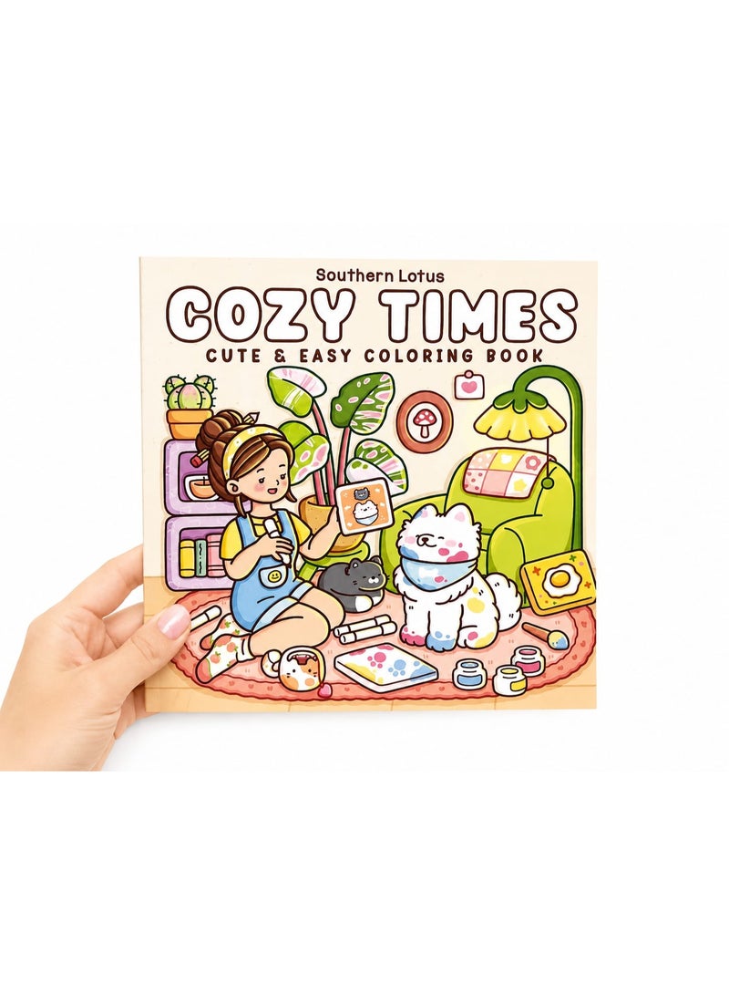 Cozy Time Coloring Book for Adults and Children - Image 1