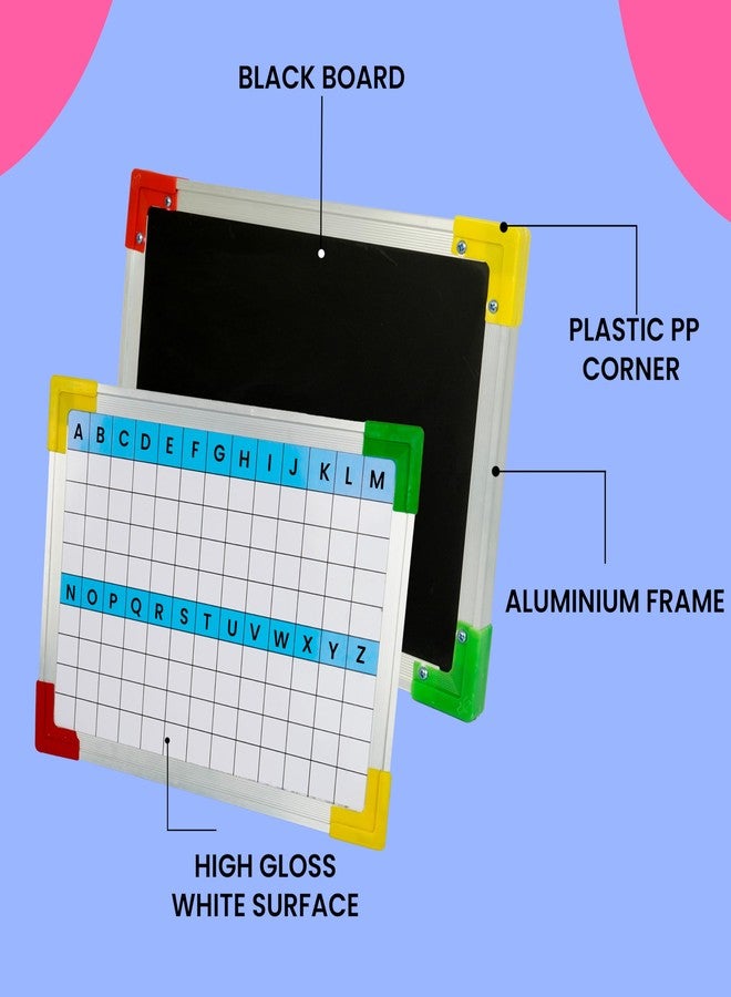 DAHSHA 2 in 1 Double Sided Slate for Kids Double Side Board with Colorful Aluminum (ABC Version Slate) - Image 4