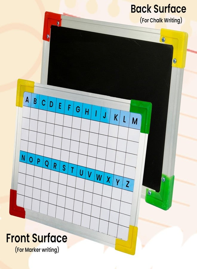 DAHSHA 2 in 1 Double Sided Slate for Kids Double Side Board with Colorful Aluminum (ABC Version Slate) - Image 3