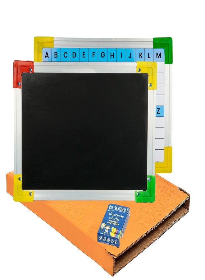 DAHSHA 2 in 1 Double Sided Slate for Kids Double Side Board with Colorful Aluminum (ABC Version Slate) - Image 1