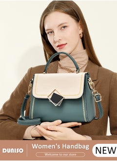 DUNISO Women's Fashion Handbag Faux Leather Crossbody Bag For Women Large Capacity Bow Trim Tote Bags Top Handle Satchel Fashionable Travel Shoulder Bag For Ladies  - Image 1