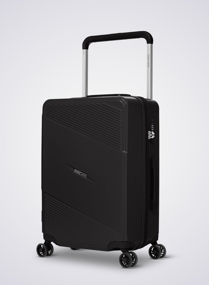 بارا جون السفر بكل سهولة مع طقم حقائب السفر الأنيق من 3 قطع المصنوع من البولي بروبلين بمقبض عريض وعجلات دوارة - اللون الأسود - Image 2