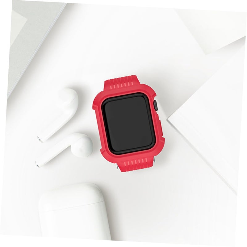 Red TPU Watch Band Replacement 23 8X4CM Compatible With 40mm Women Watch Accessories - Image 3
