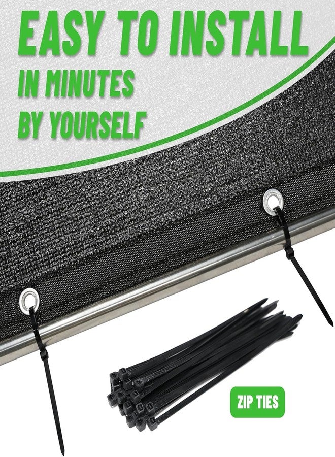 ColourTree 6' x 10' Black Shade Cloth Tarp with Grommets - 90% Sunblock, Durable Net Mesh Fabric for Dog Kennel, Plant Cover, Patio, Chicken Coop & Pet Playpen Roof (We Make Custom Size) - Image 5