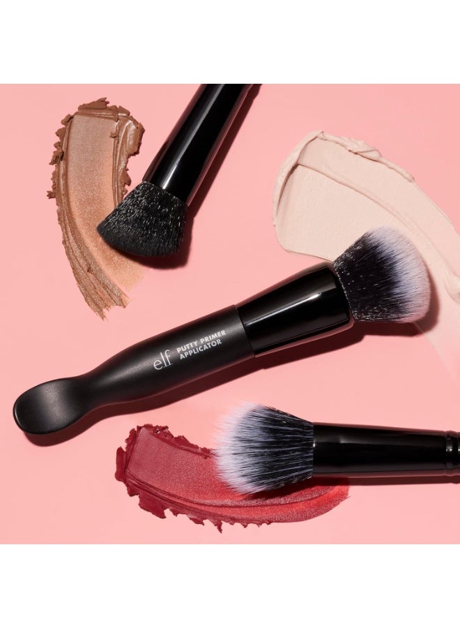 إلف مجموعة أدوات المعجون الثلاثية من إيلف، مجموعة من 3 فرش مكياج للوجه لمنتجات المعجون، تساعدك على مزج برايمر المعجون وأحمر الخدود والبرونزر بسهولة، نباتية وخالية من القسوة - Image 3