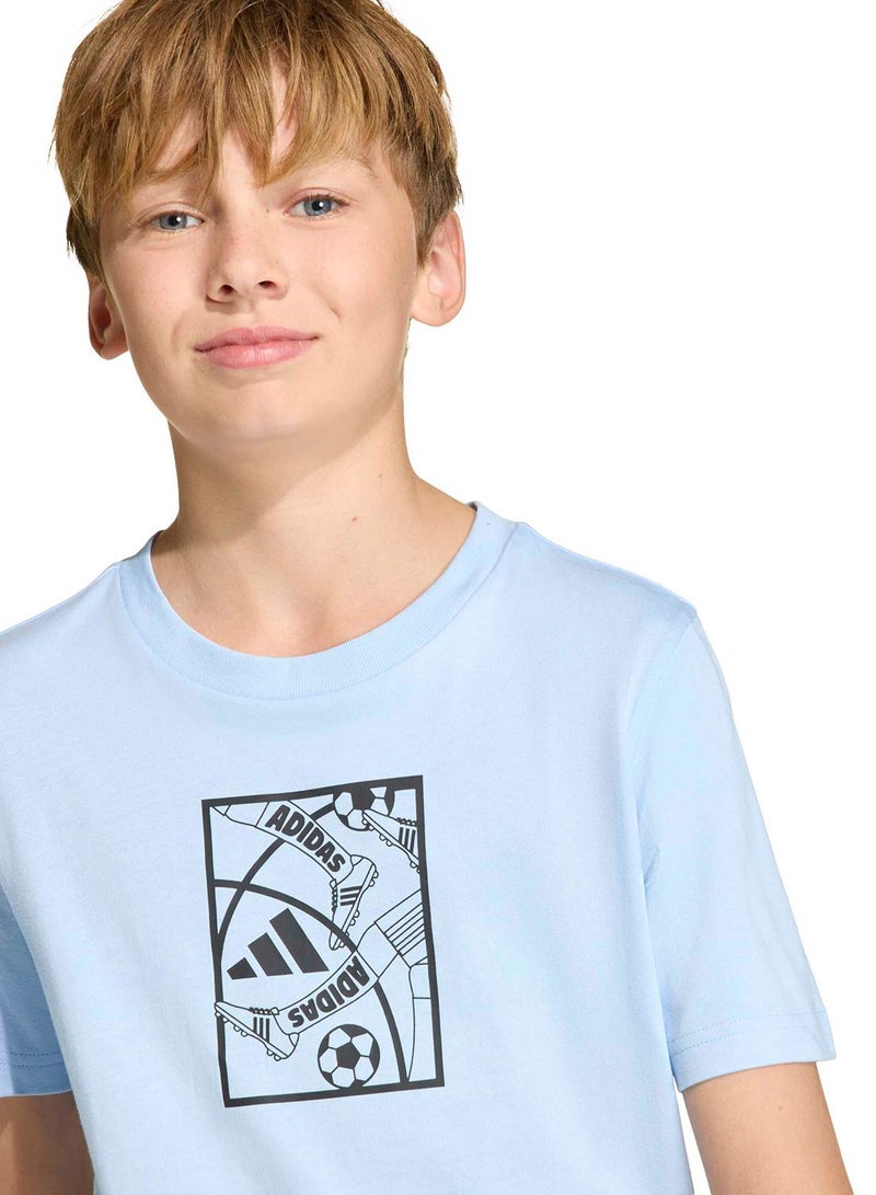 Adidas Football Graphic T-Shirt Junior - Image 3
