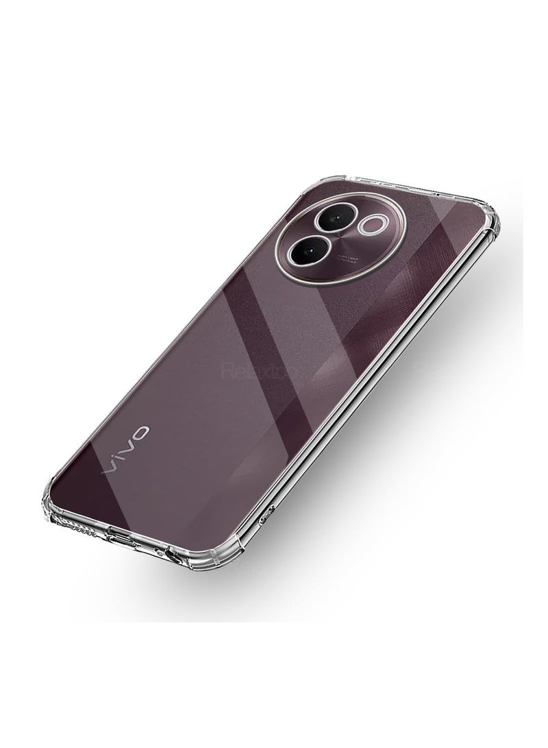 Wtech Vivo V30e 5G 2024 TPU Bumper Corners With Hard PC Case Cover - Clear - Image 2