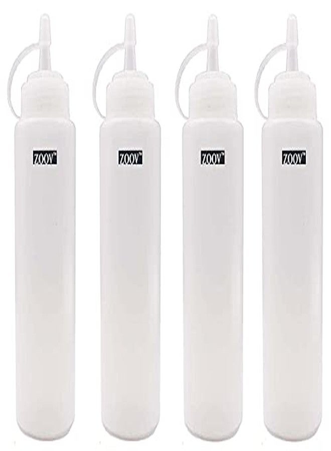 ZOOV Squeeze Sauce Condiment Bottles and Caps Dispensers for Ketchup Mustard Mayo Hot Sauces Olive Oil BPA Free BBQ 1000ml Pack of 4pcs - Image 1